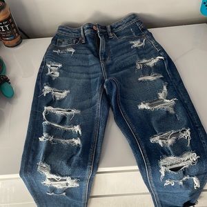 American Eagle dark blue ripped jeans 00